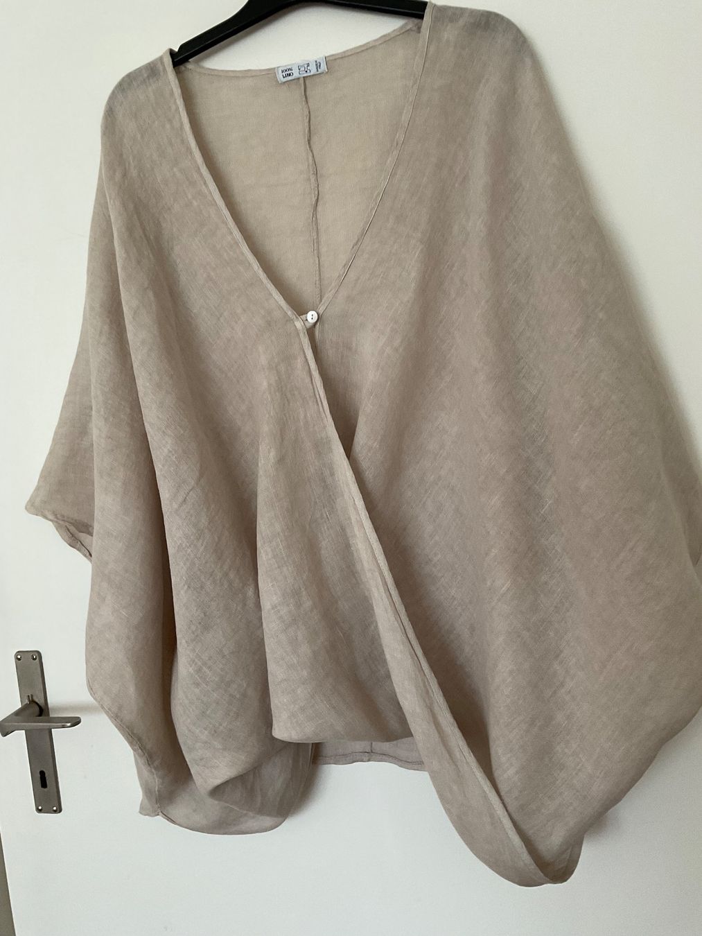 Camicette: 100% LINO oversize Bluse Gr s. Masse, Wickeloptik – Nuovo (secondo la descrizione) da Urdorf venduto da alda02 1