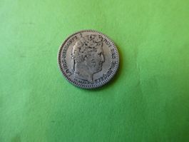 Frankreich 1845, 20 Centimes  - Silber