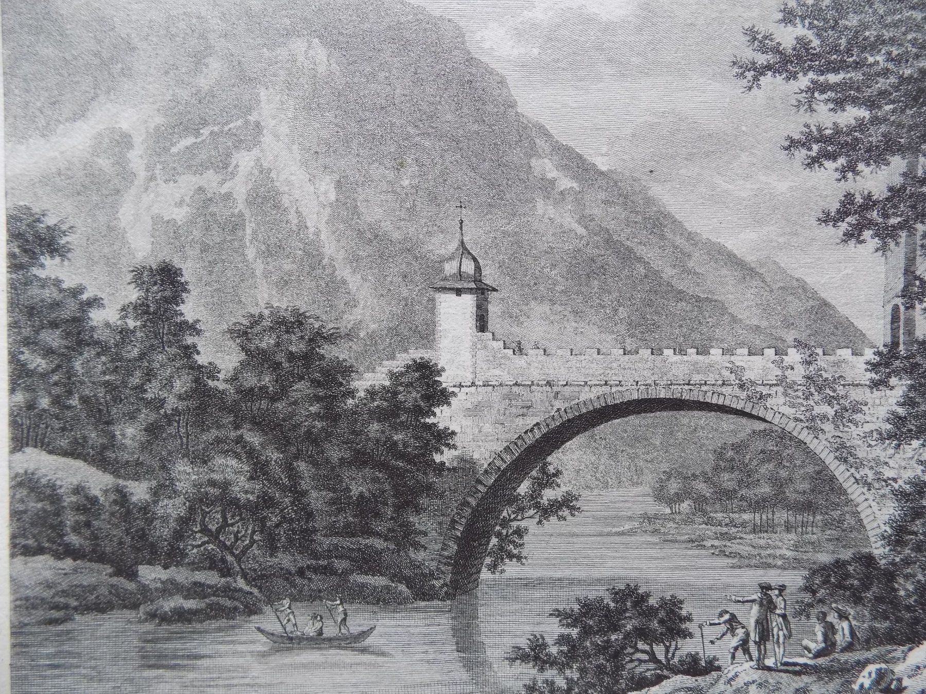 Incisioni: Vue du Pont de Saint Maurice – Usato da Risch venduto da Antikfee 3