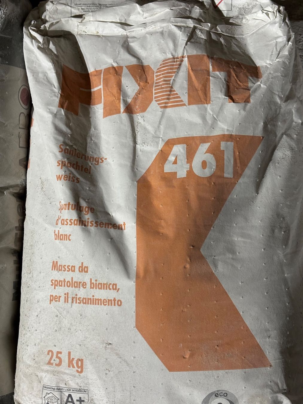 LAGERVERKAUF 1 Sack Fixit 461 Sanierungsspachtel 25KG (Gebraucht) in ...