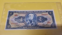 Brasilianische Banknote 2 Cruzeiros 1935, guter Zustand