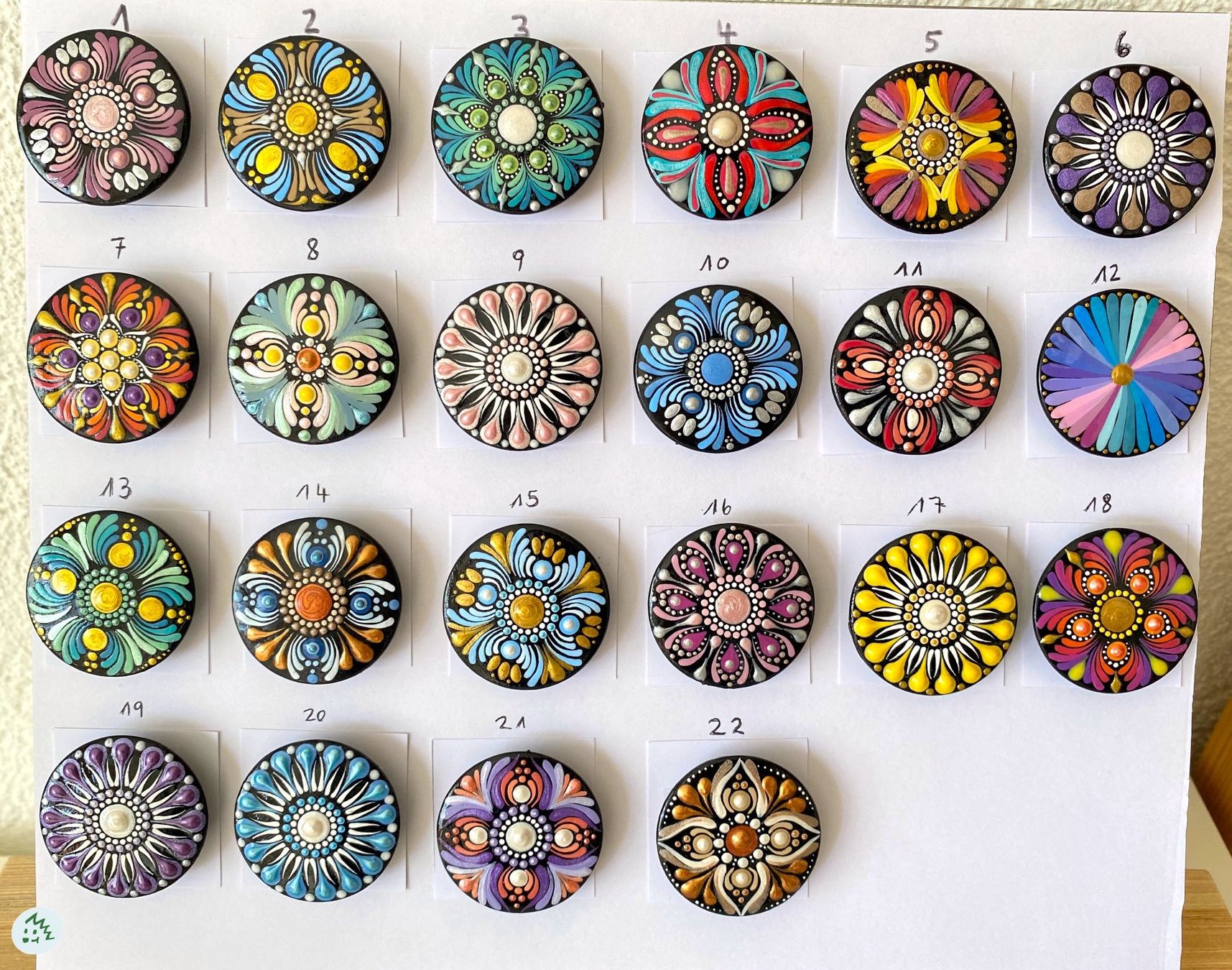 Calamite: 2-er Set Mandala Magnete, Geschenkidee, Deko, Büro – Nuovo e nell'imballaggio originale da Fanas venduto da Omibia