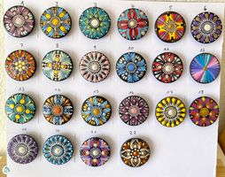 2-er Set Mandala Magnete, Geschenkidee, Deko, Büro