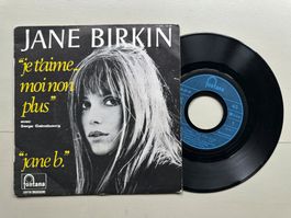 JANE BIRKIN SERGE GAINSBOUG Single Je t'aime moi gelb rare