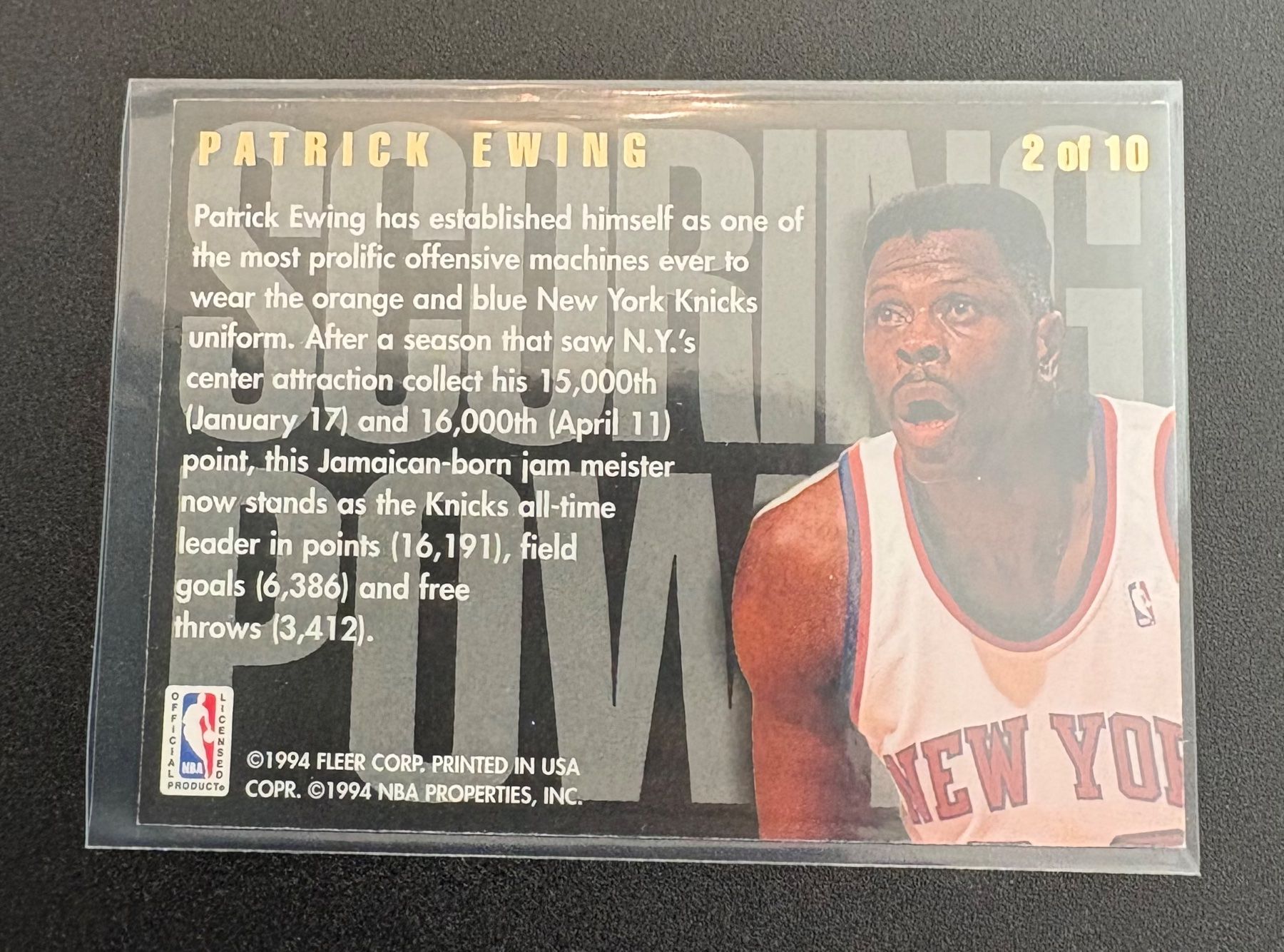 Nba Carte collezionabili: NBA Patrick Ewing Flair 94/95 Scoring Power Card – Nuovo (secondo la descrizione) da Muttenz venduto da joba23 1