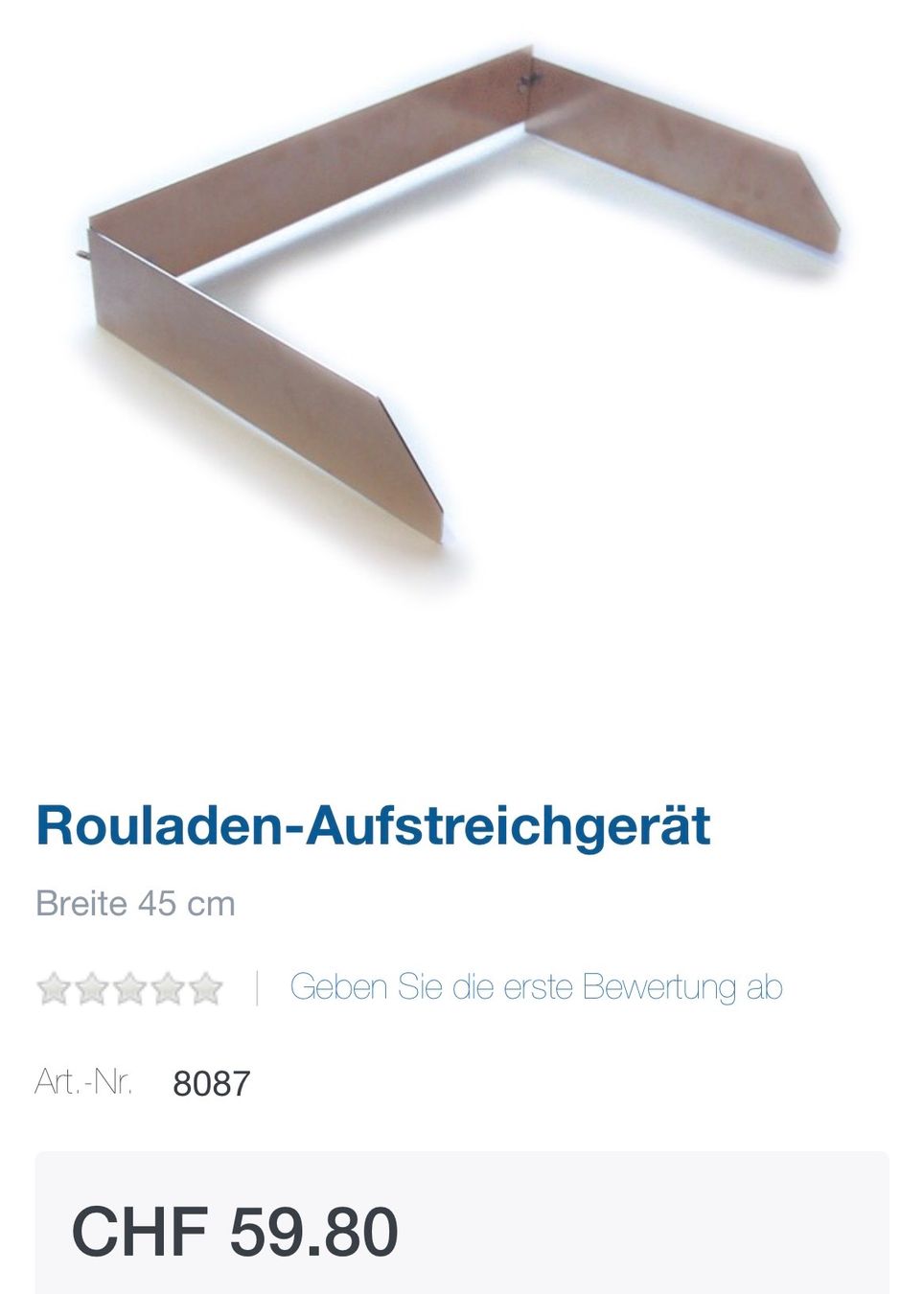 Moules à gâteaux: Rouladen-Aufstreichgerät – D'occasion à Wiedlisbach par sausi1963