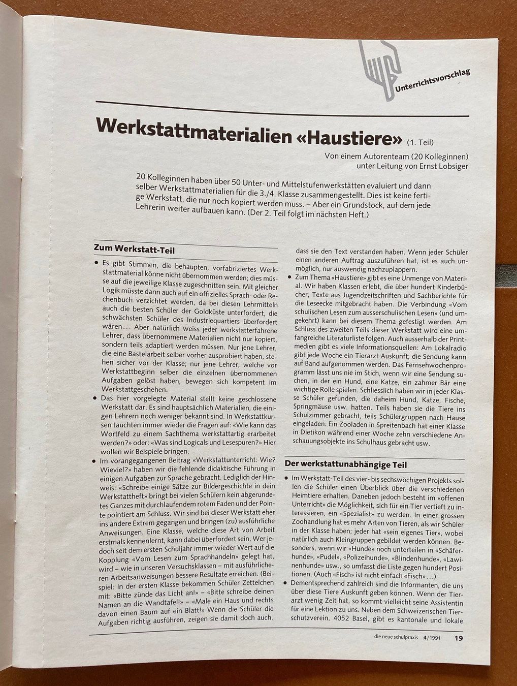 Zeitschriften & Magazine: Heft "die neue Schulpraxis" – Gebraucht aus Orselina von Vrenegonde 2