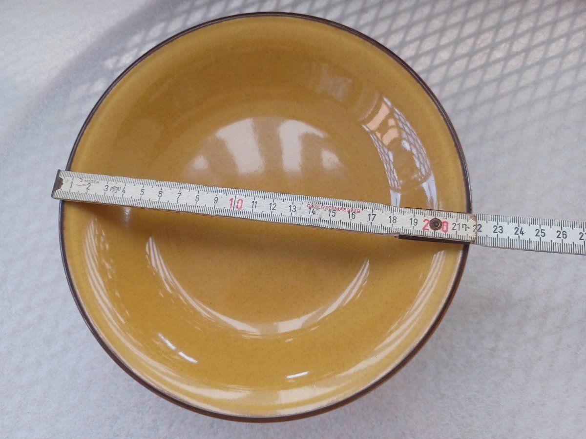Rössler Teller: RÖSSLER 5 Senfgelb Suppenteller Durchmesser 22cm -E88 – Gebraucht aus Morges von vimajes12 3