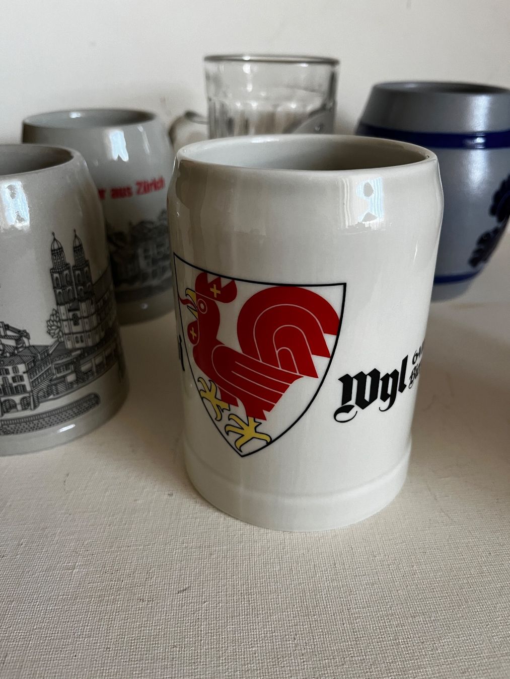 Bicchieri: Sechs Bier Krüge, Humpen – Usato da Zürich venduto da suschi04 2