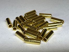 925 Sterling Silber vergoldete Röhrenperlen – 2 Stück