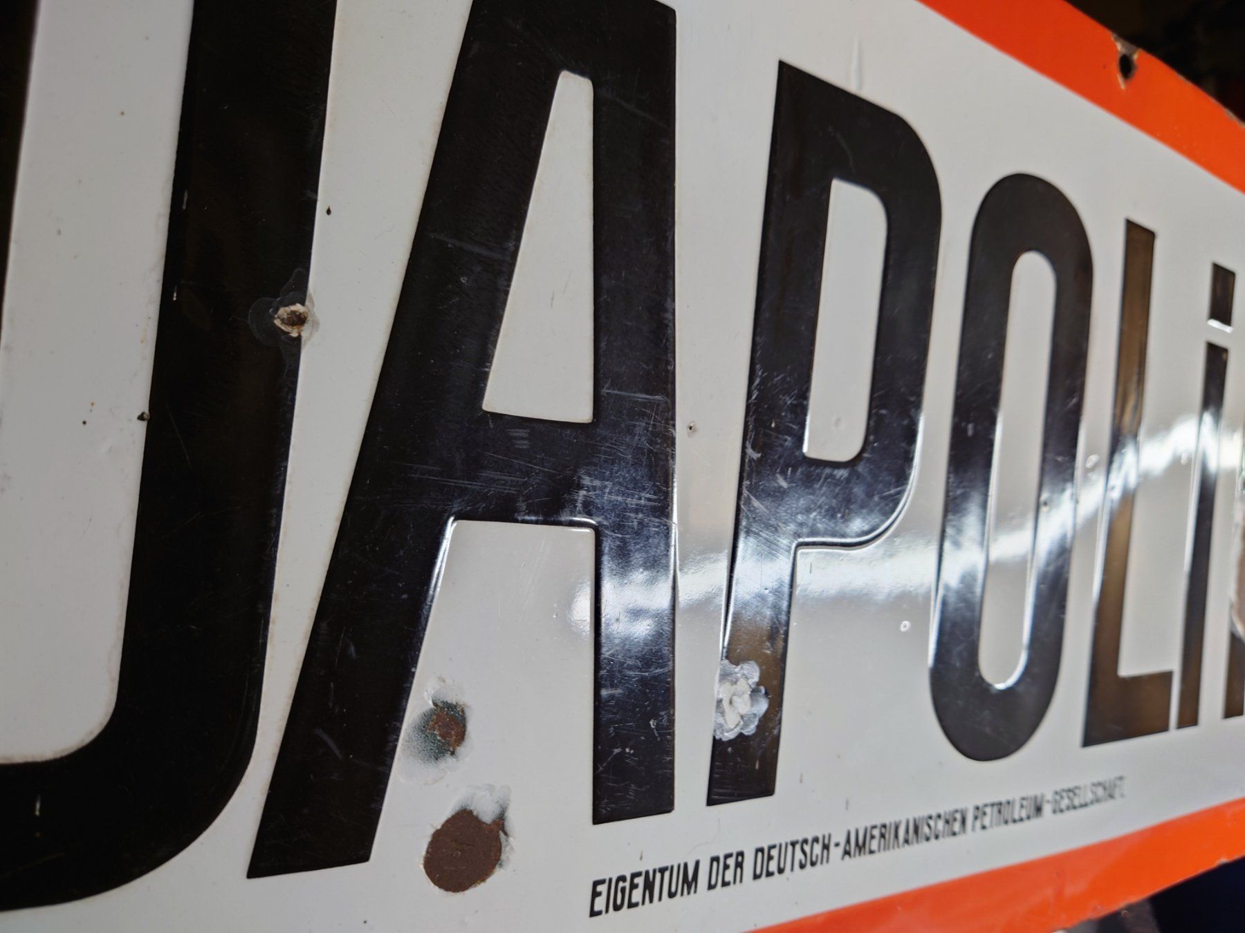 Esso Insegne: Emailschild Dapolin Petroleum-Gesellschaft – Usato da Abtwil SG venduto da rabbit64 2