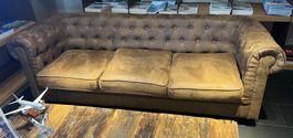 Echtes Chesterfield Sofa Vintage 3er Sitze