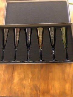 Christofle Bicchieri: Flutes a Champagne Christofle – Nuovo e nell'imballaggio originale da Genève venduto da san_lb79