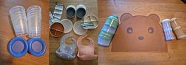 Lot 24 vaisselle accessoires repas bébé/enfant Moonkie Avent