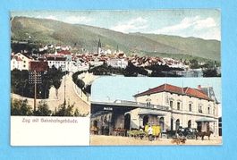 Zug - Bahnhof - Postwagon - Gefangnen Internierung 1916