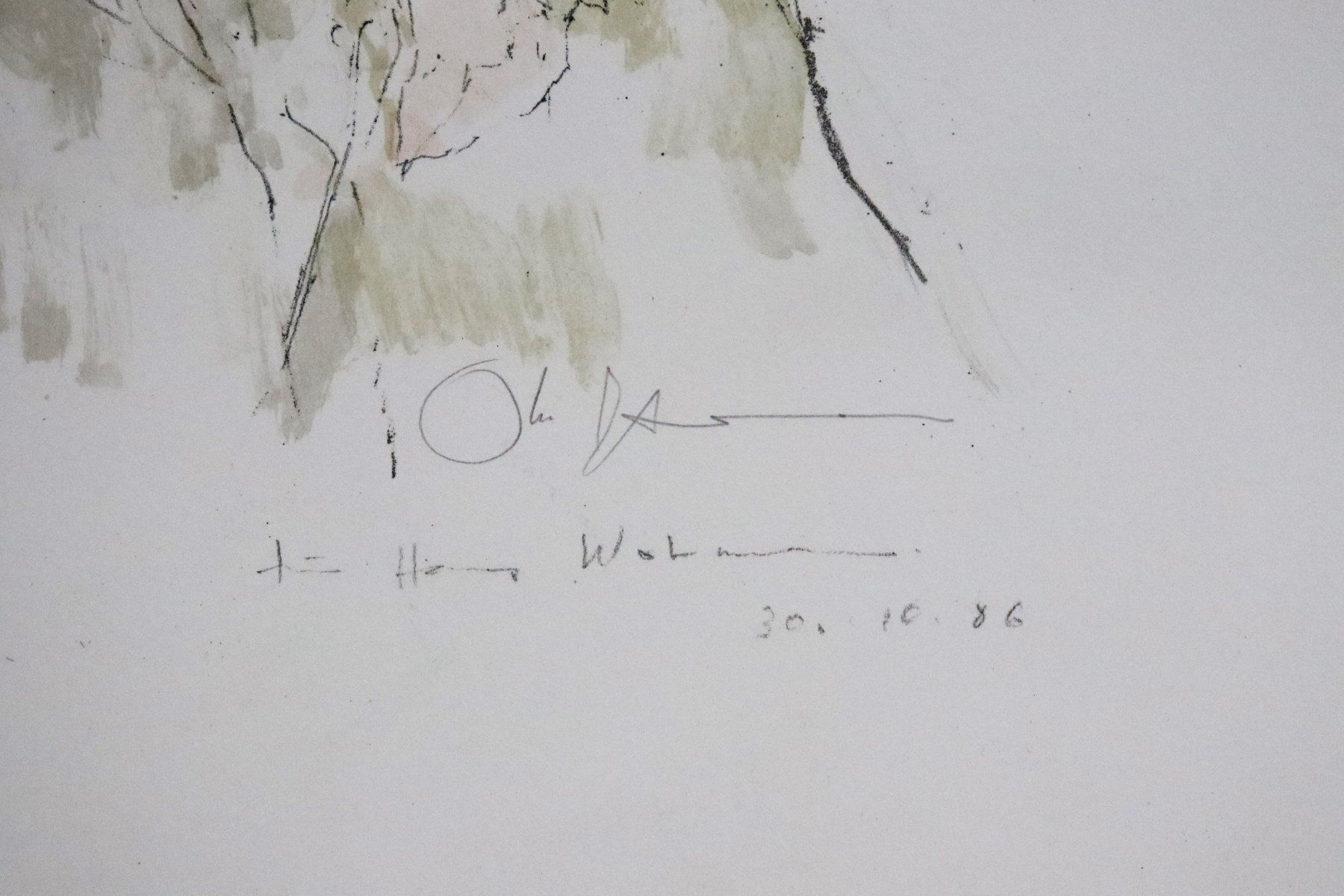 Grafica & Litografie: Otto Bachmann 1915-1996, Lithographie "Knabe", mit Widmung – Usato da Zug venduto da Kunst-Fundgrube 2