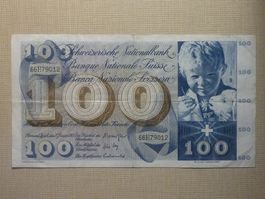 100 Fr. Note 1969 Januar Zürich