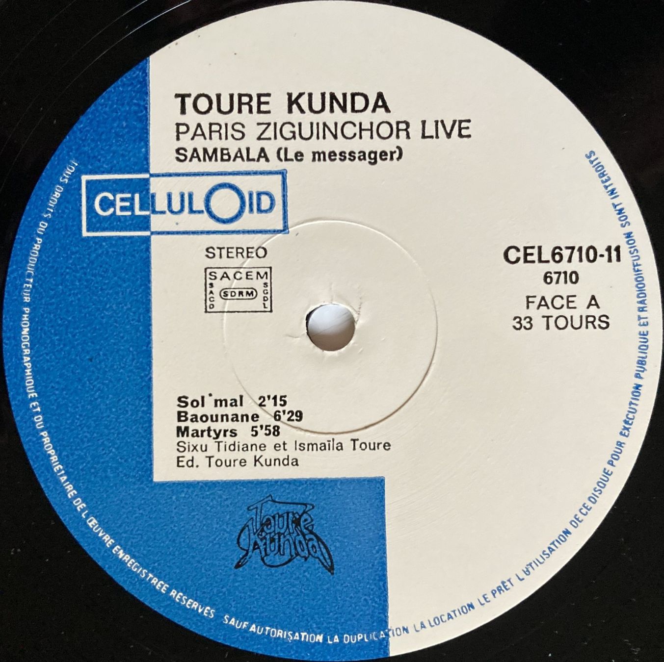 Dischi in vinile: TOURE KOUNDA - LIVE PARIS-ZIGUINCHOR – Usato da Bottens venduto da hotter-than-hell 2