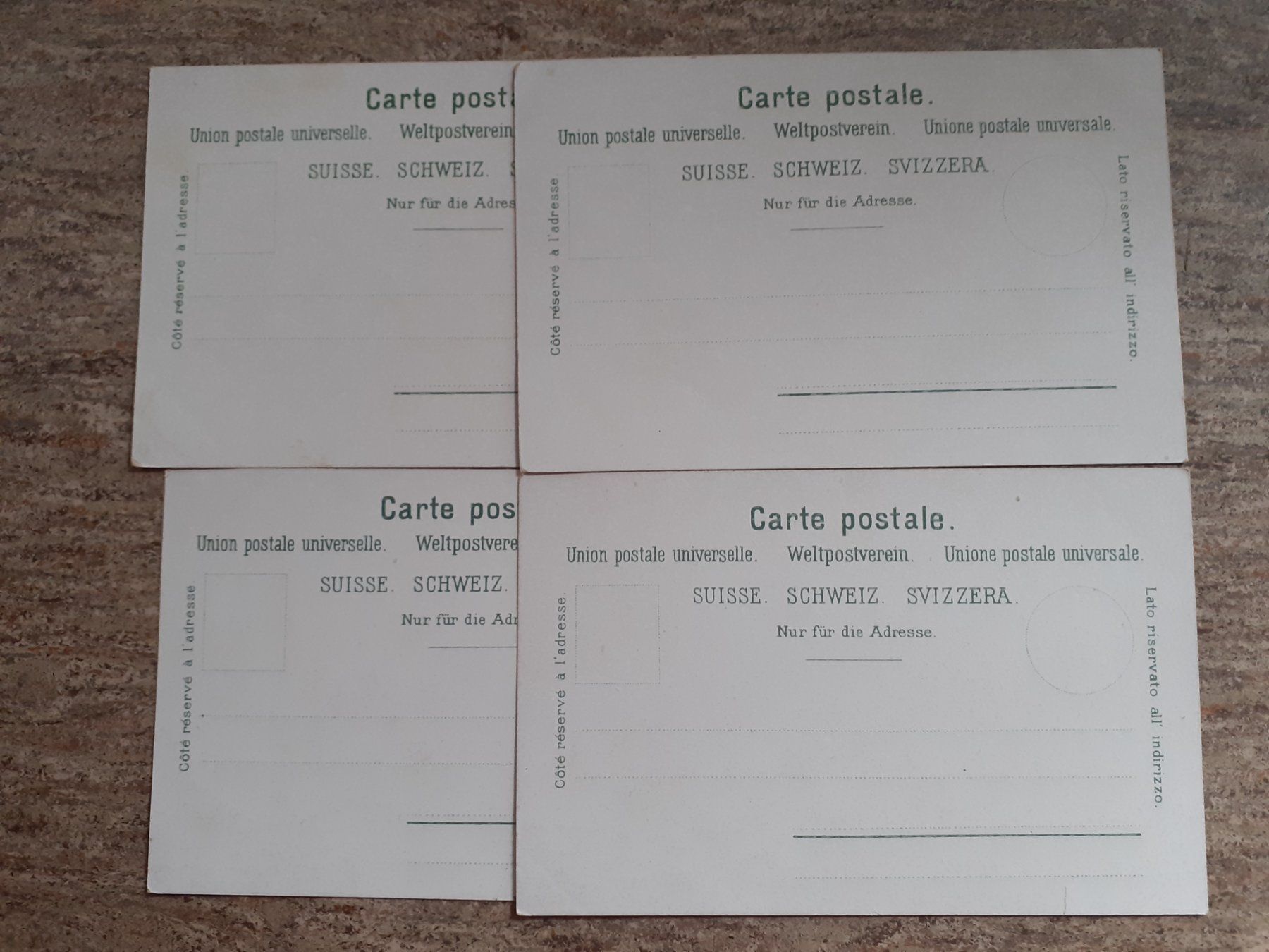 Cartoline postali: 4 Kunstkarten Zürich AK Postkarten – Usato da Küssnacht am Rigi venduto da cartolina-1 1