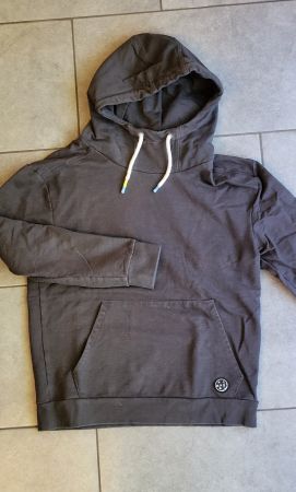 Sweat à capuche homme anthracite - motif requin - S