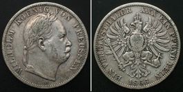 PREUSSEN Taler 1866 A, WILHELM I. Siegestaler, Silber f.vz