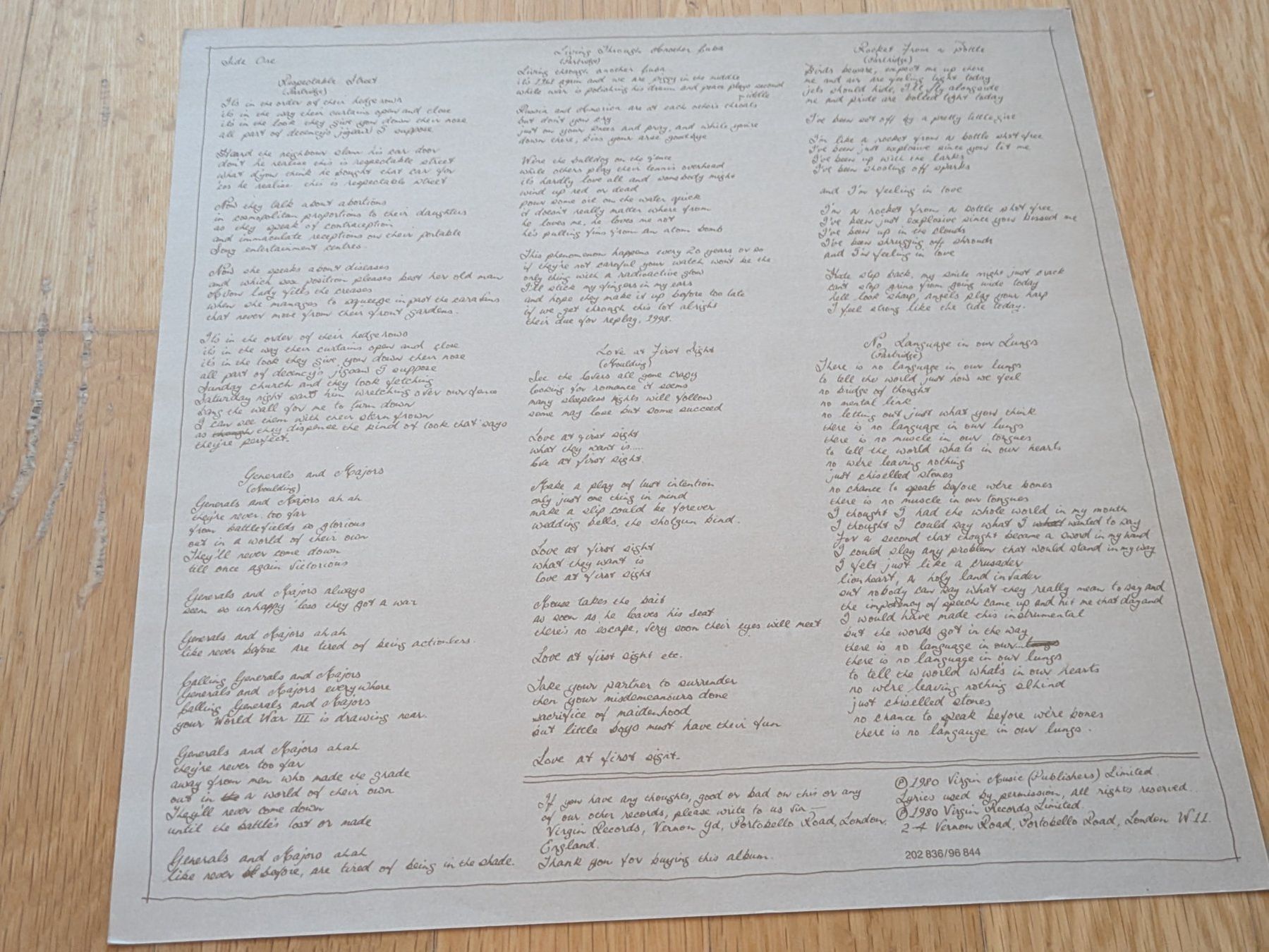 Schallplatten: XTC - BLACK SEA, LP Vinyl – Gebraucht aus Dübendorf von PanzerGeneral 2