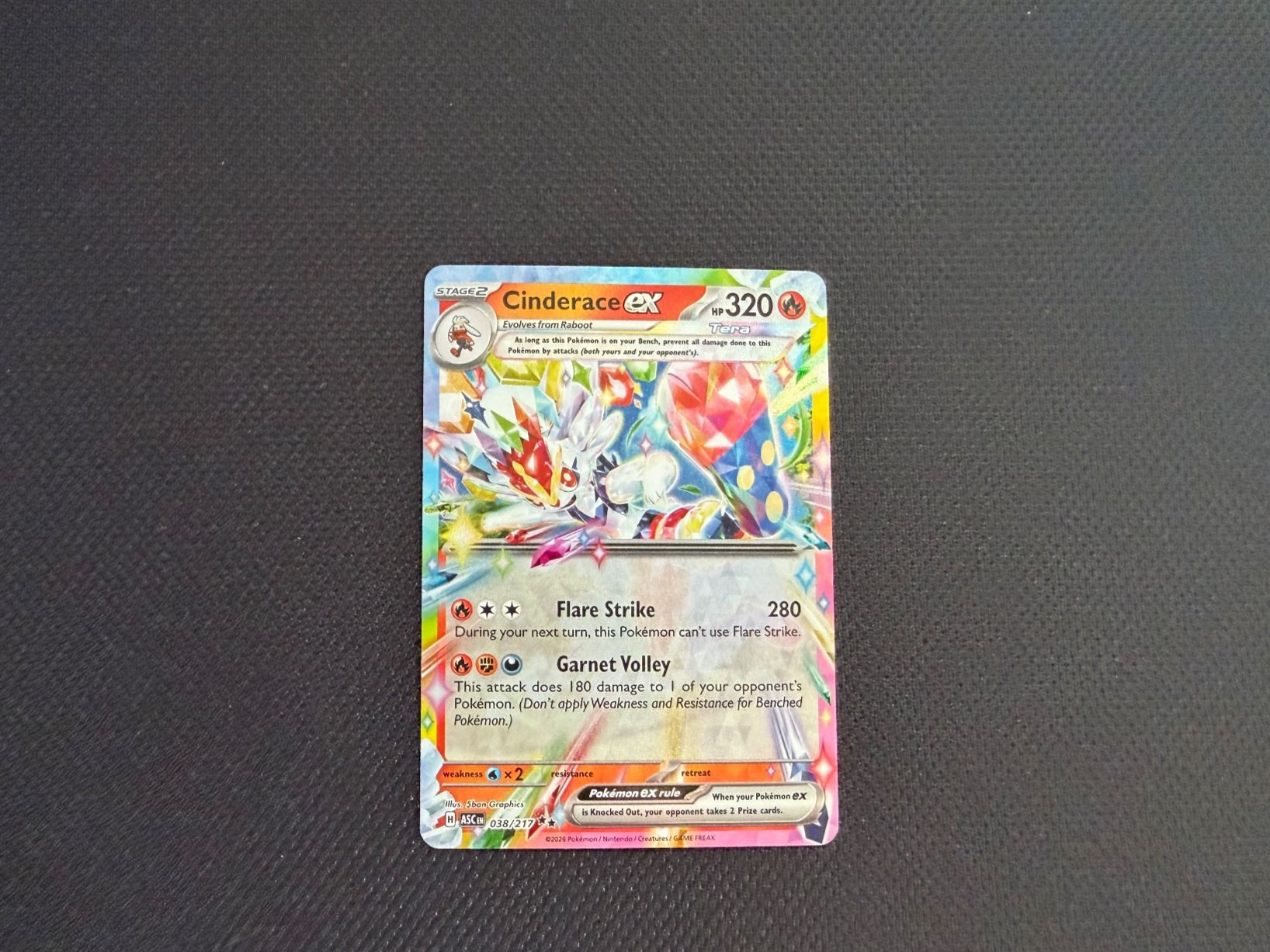 Pokémon Carte collezionabili: Cinderace EX / 038/127 – Usato da Zürich venduto da mountainwizard00