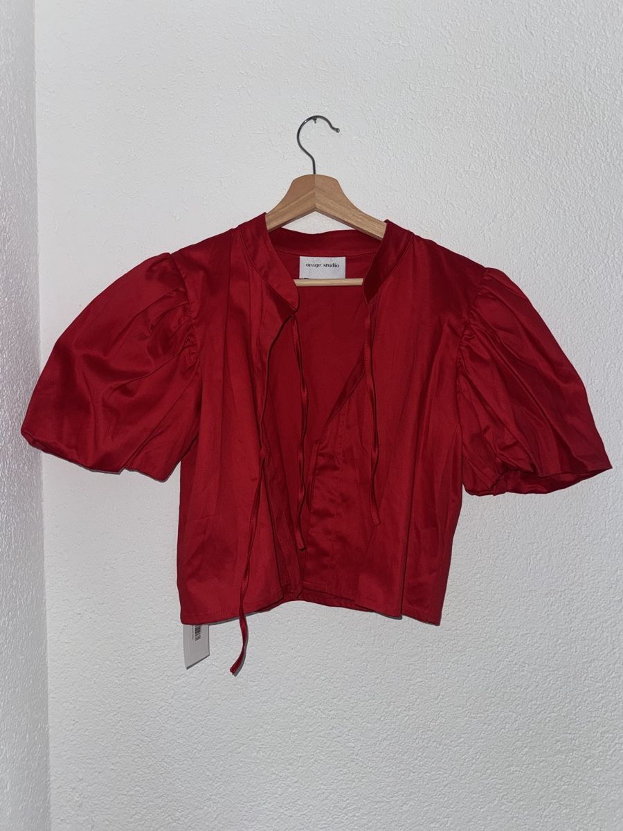 Camicette: Orage Studio Cropped Top, Red with Tie, size S, chic! – Nuovo e nell'imballaggio originale da Dietikon venduto da dom_pvq5 4
