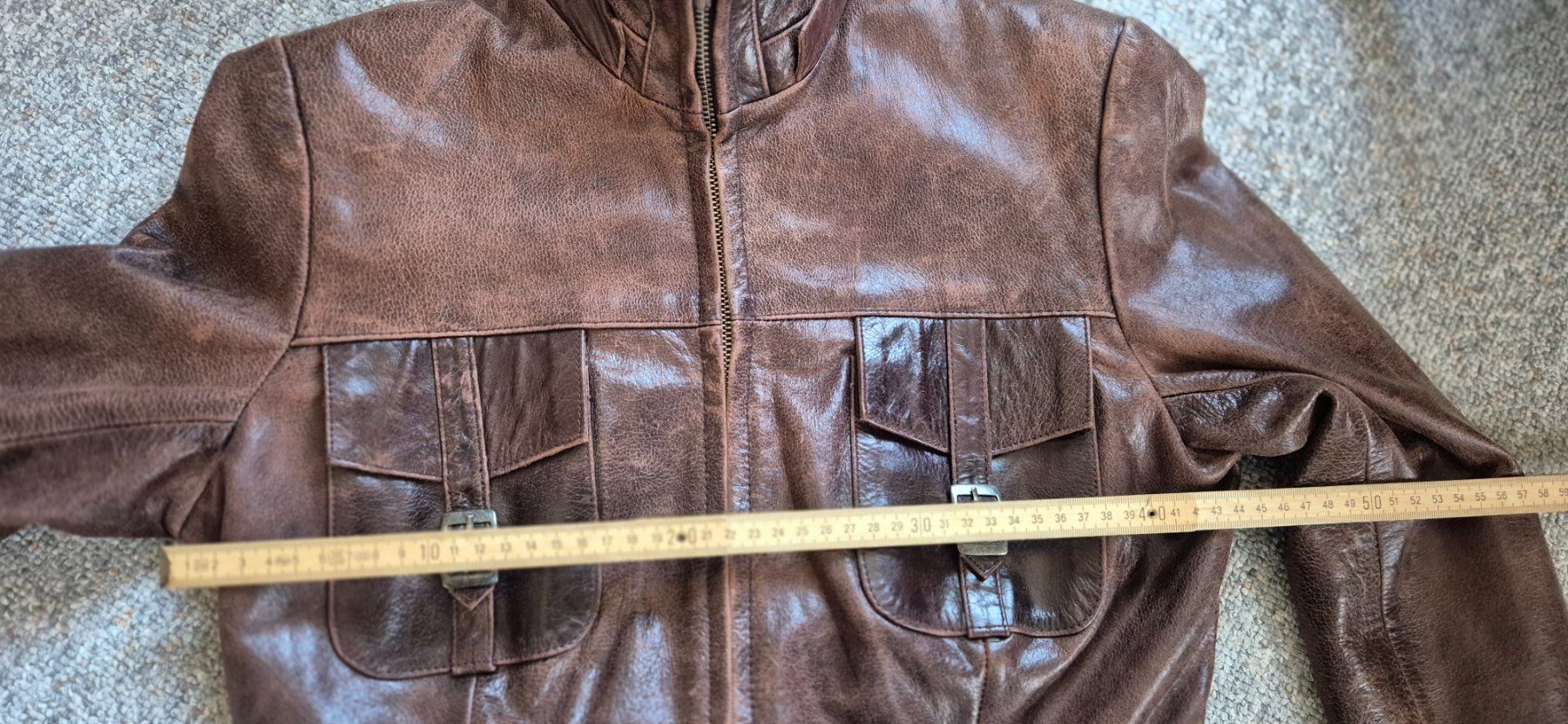 Cappotti: Braune Vintage-Lederjacke, Gr. S, 36 -38 – Usato da St. Gallen venduto da Mar_cx6m 8
