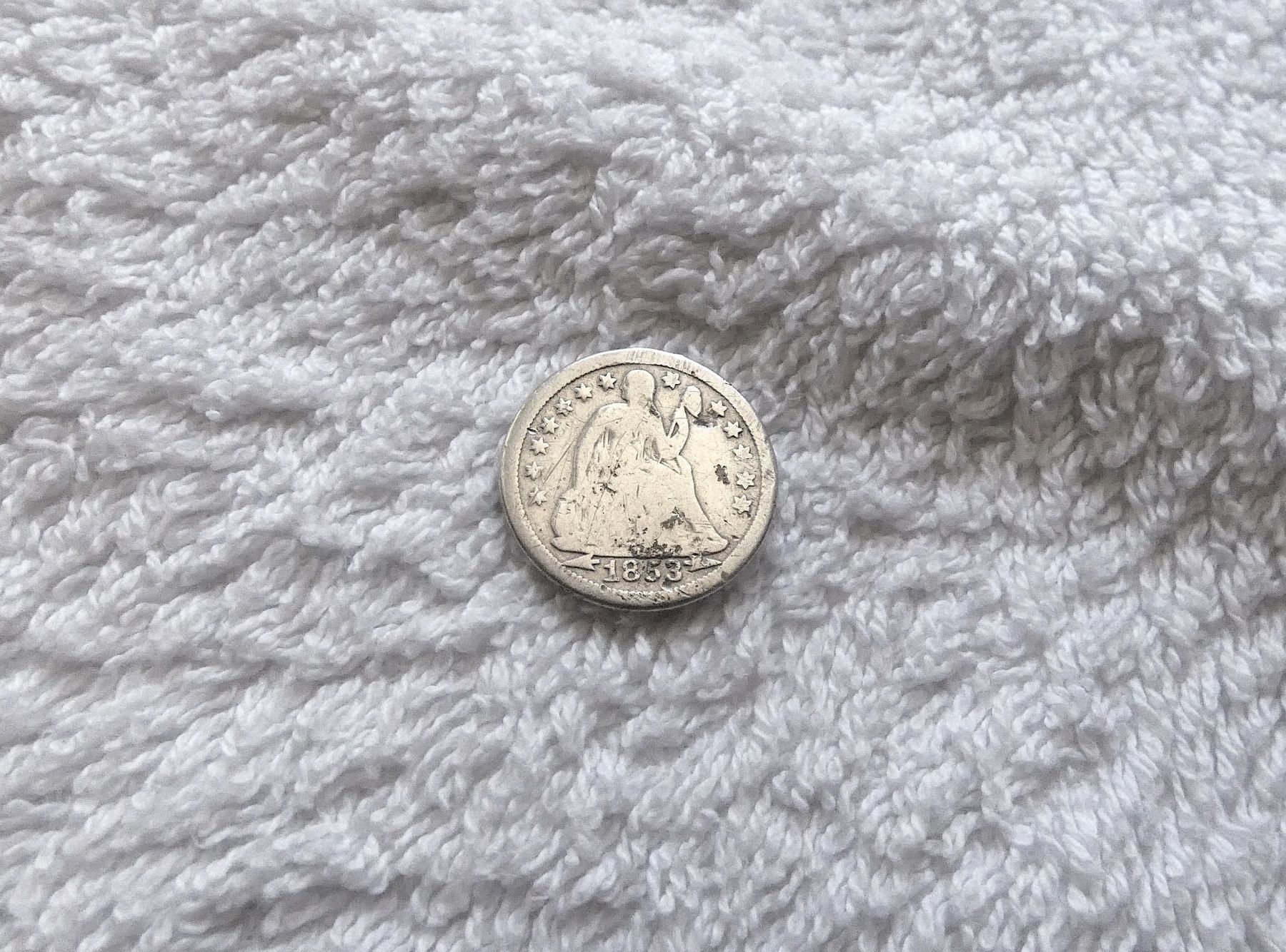 Alle Münzen: Half Dime 1853 USA Silber – Gebraucht aus Nyon von Ilmi09