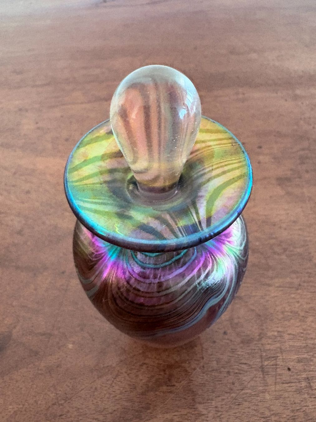 Flaconi: Irisierende Studio-Glas Parfümflasche, Robert Held zugeschr. – Usato da Zürich venduto da timeless.tones 4