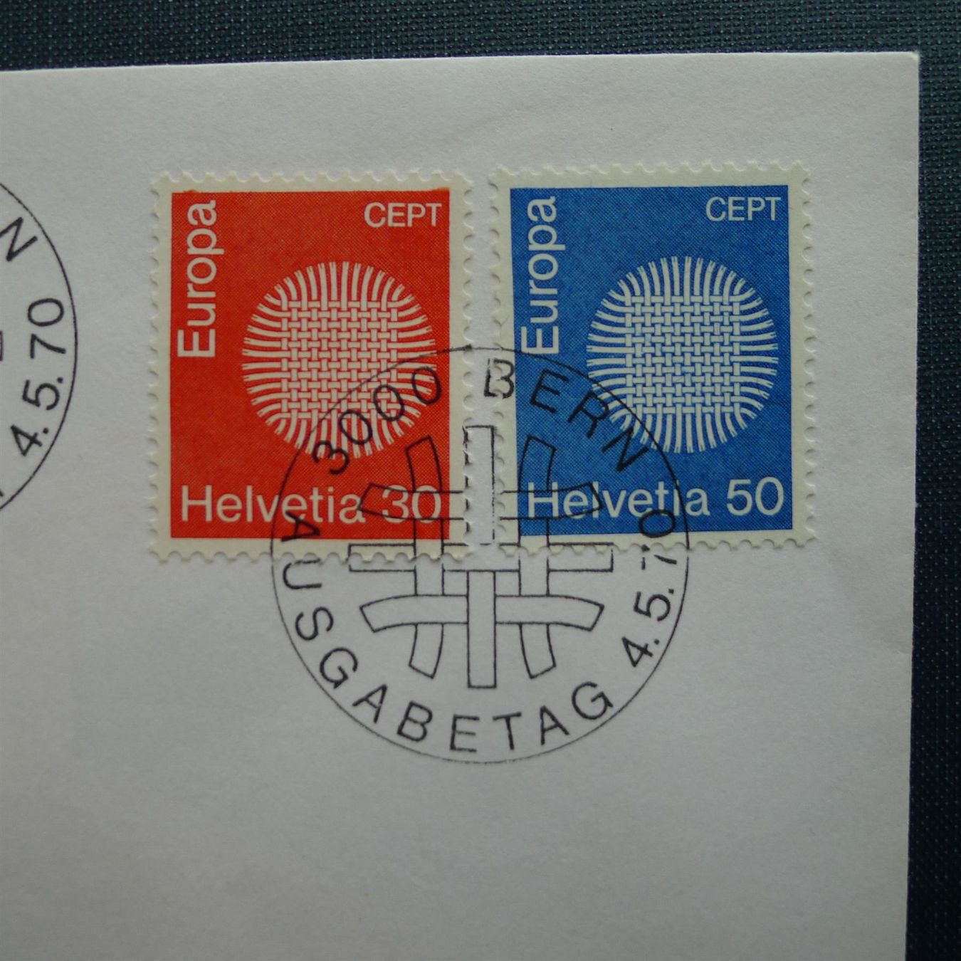 Alle Briefmarken: 1970 EUROPA FDC im US-Format – Gebraucht aus Ebikon von SilvioFreund 2