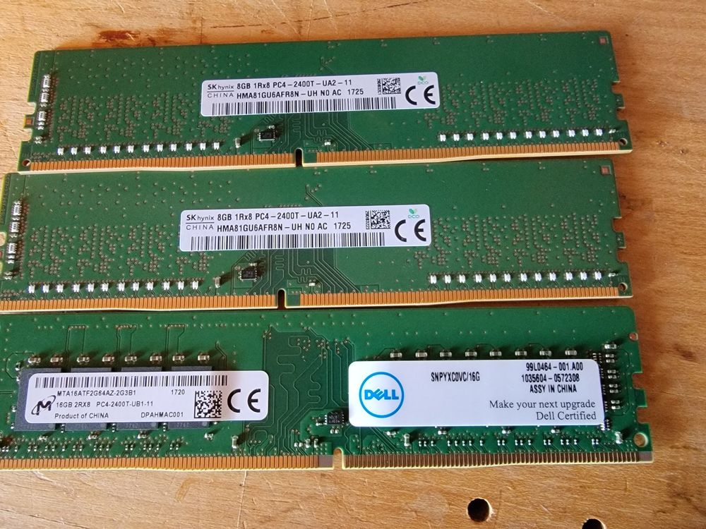 Memory/RAM für Desktop, 3x8GB 1Rx8 PC4 2400T UA2 11 | Kaufen auf Ricardo