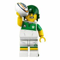 RUGBY PLAYER LEGO MINIFIGURE 71025 SERIE 19 new in open bag