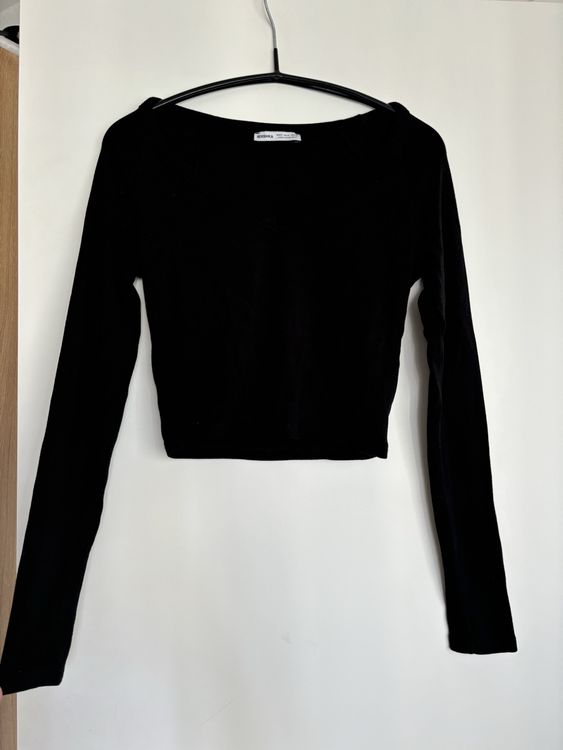 Haut Bershka Noir Taille S/M - Occasion Très Bon état, Taille 38, Coupe Regular