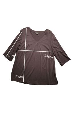 Schwarze Bluse, 3/4 Arm, Gr. XL