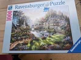 Schönes Märchen Puzzle, Schloss in Natur