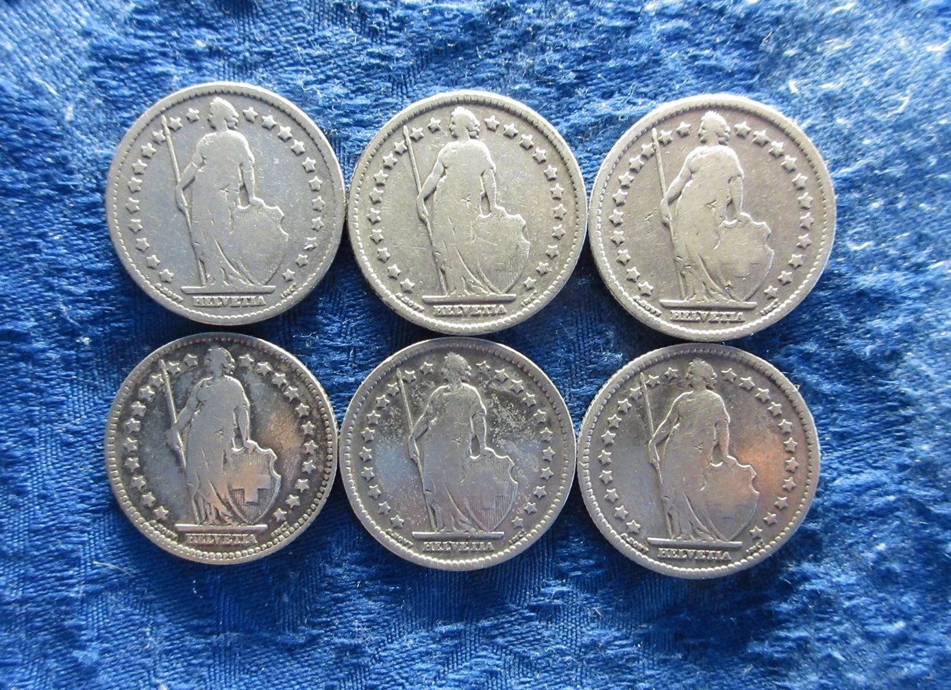 Tutti le monete: 1 Franken Serie1880 - 1899 Silber – Usato da Kirchberg SG venduto da Helveticus00 1