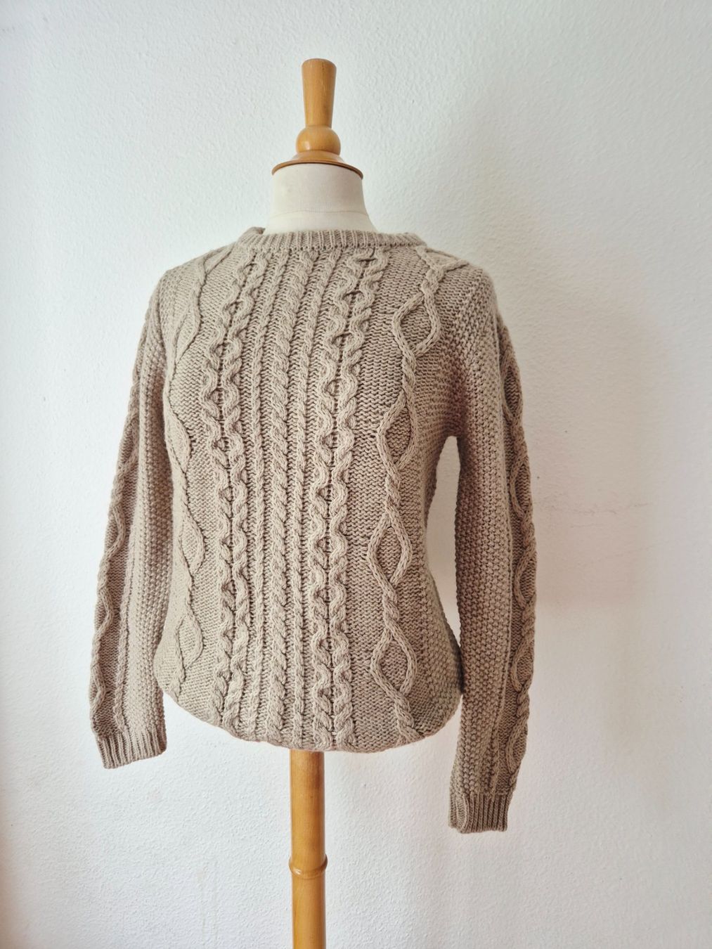 Navyboot Maglioni & Felpe: PULLOVER PULLI NAVYBOOT M 38 ZOPFMUSTER ALPACA WOLLE BEIGE – Usato da Elsau venduto da the-colorful-side 6