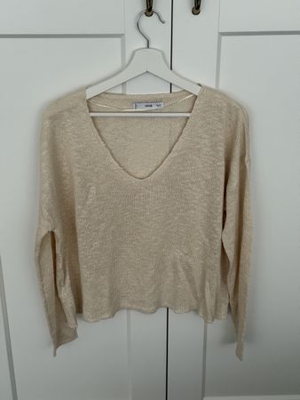 Mango Strickpullover Beige, Gr. L