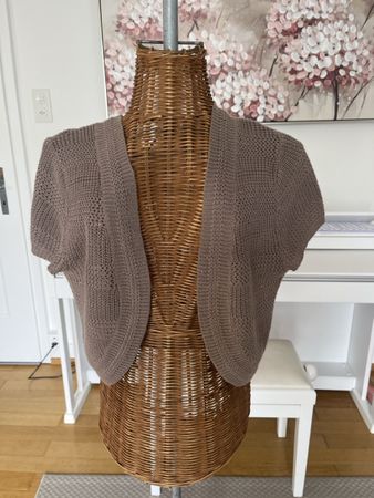 Strick Bolero, leicht,  braun, S