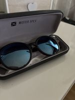 Mister Spex Sonnenbrille, Holzbügel, blau verspiegelt