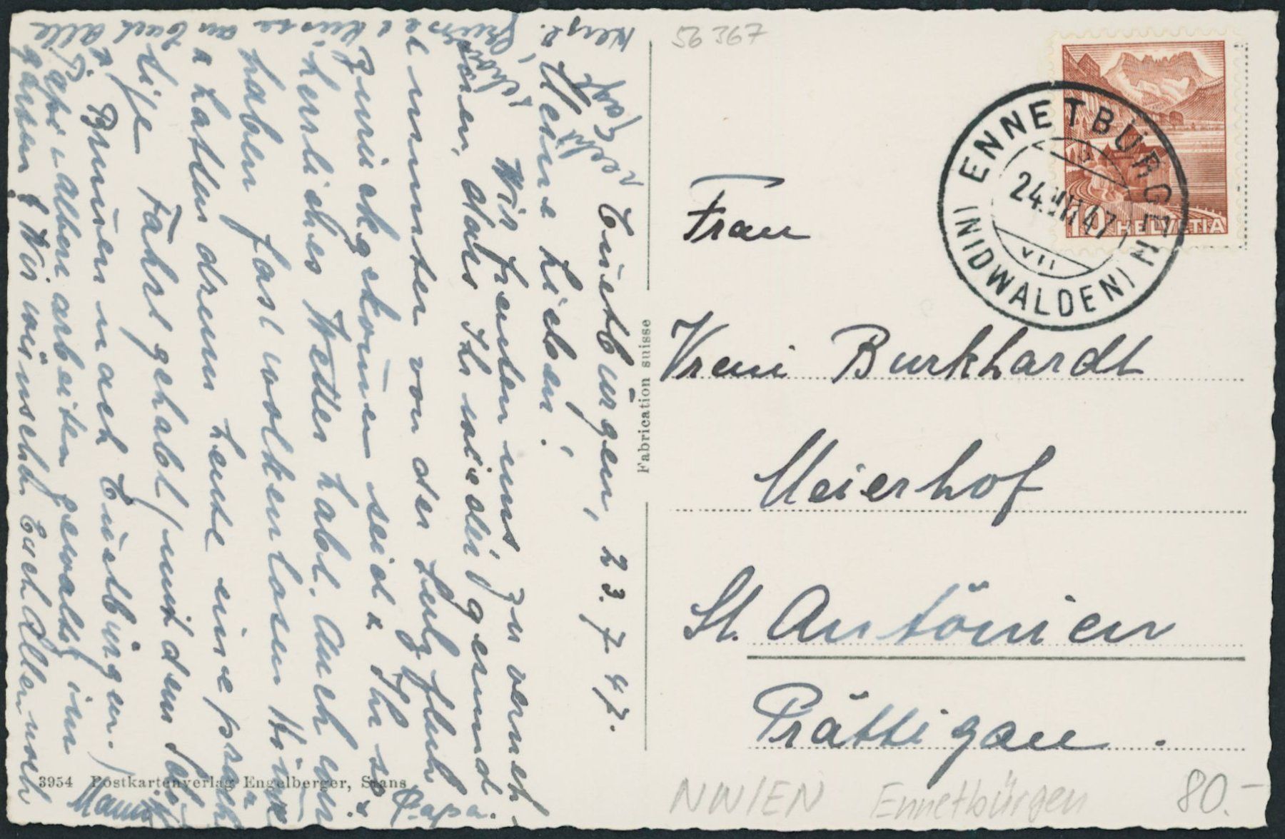 Cartes postales: NW Ennetbürgen – D'occasion à Schindellegi par leecollect 1