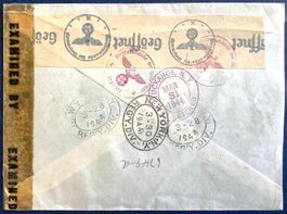 1944 - R - Zensurbrief Doppel D.Reich - USA /Zürich - N.York