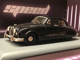 Schwarzer Jaguar Mark IX, Oldtimer Modellauto, neu 1:43
