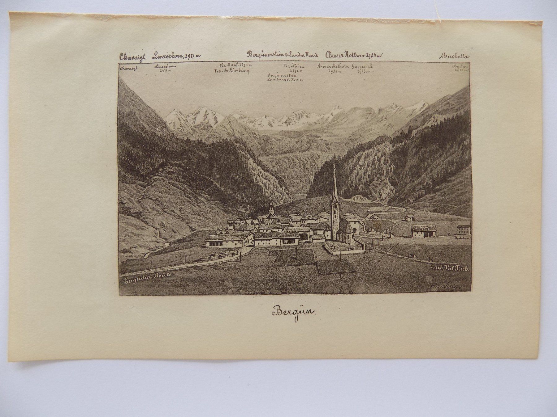 Gravures: Bergün – D'occasion à Risch par Rischli15