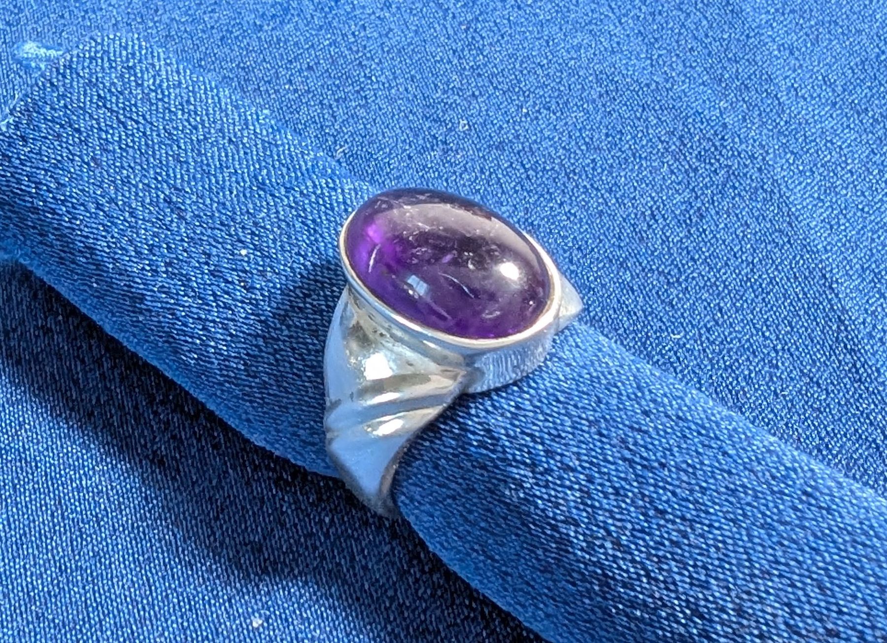 Anelli: Bague en argent 925/ Améthyste – Nuovo e nell'imballaggio originale da Lausanne venduto da Ory7