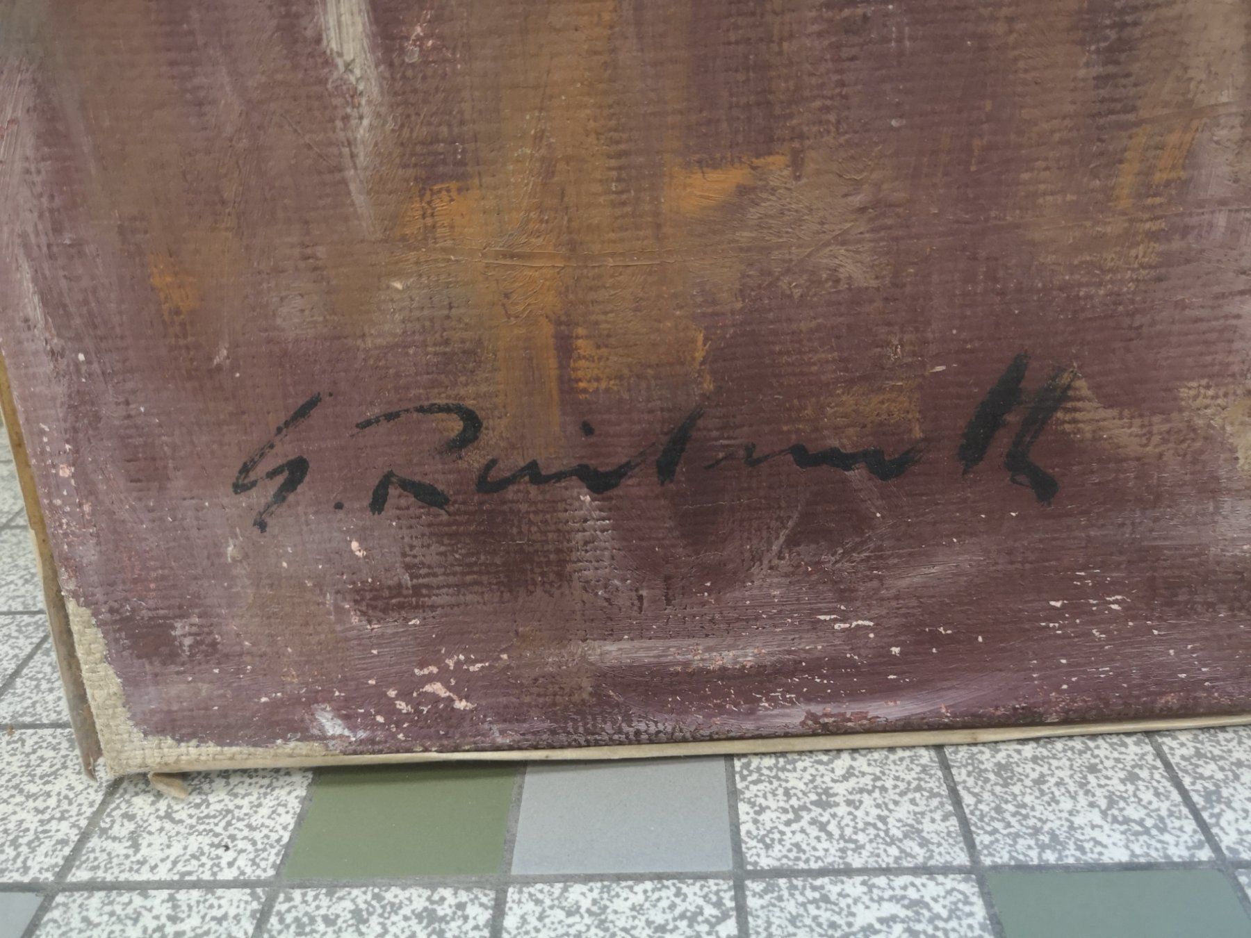 Gemälde: GRANDE HUILE SUR TOILE SIGNÉE – Gebraucht aus Genève von Qanil77 4
