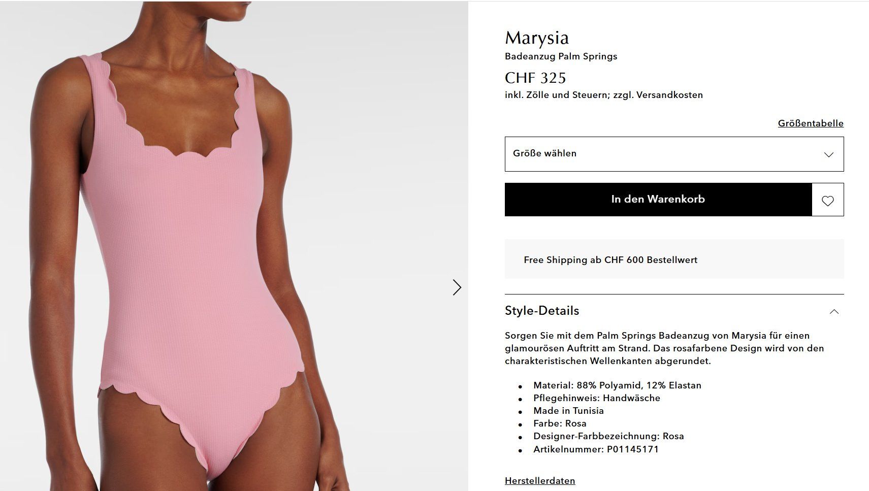 Costumi da bagno & Bikini: Marysia, Monokini, Gr. M – Usato da Oberarth venduto da SSS. 2