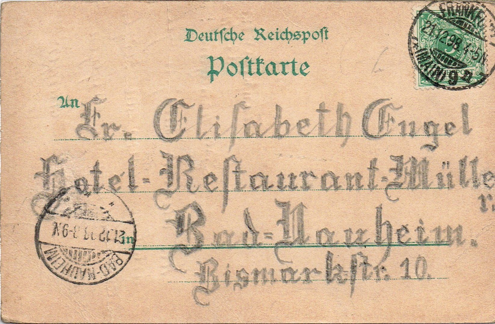 Cartoline postali: Dampfschiff UNION Litho Ansichtskarte 1898 – Usato da Sevgein venduto da WHaelmi 1